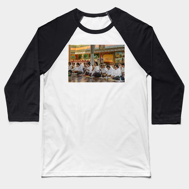 Pagoda Prayers 2 Baseball T-Shirt by fotoWerner